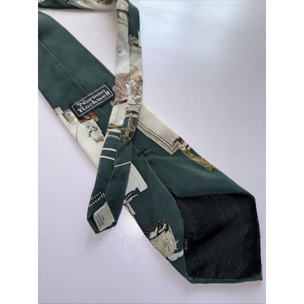 Necktie Norman Rockwell Painting Self Portrait Saturday Evening Post Tie 57 x 4